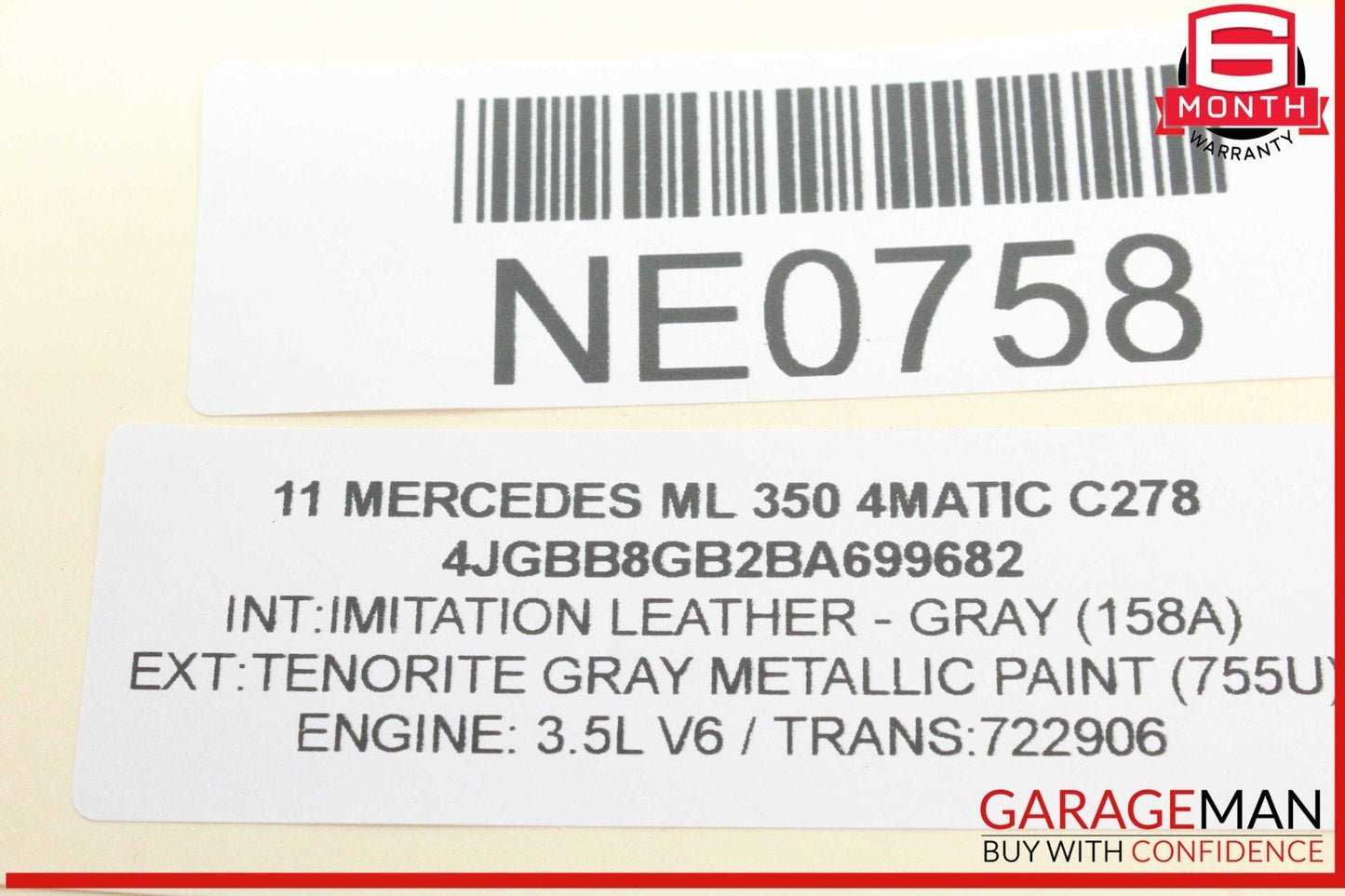 06-15 Mercedes W164 ML350 4MATIC Engine Oil Separator Cover 2720160134 OEM