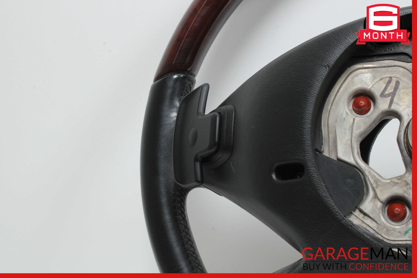 10-13 Mercedes W221 S550 S600 Steering Wheel w/ Paddle Shifters Black Wood OEM