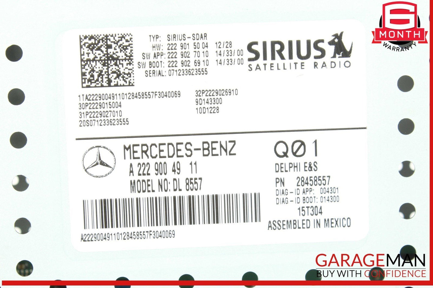 15-20 Mercedes W117 CLA250 S550 Satellite Radio Receiver Control Module Unit OEM