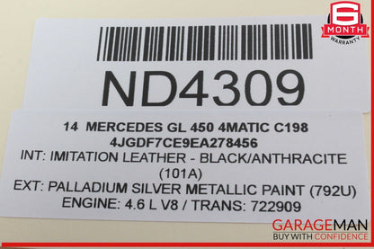 13-16 Mercedes X166 GL450 4MATIC Suspension DSR Height Adjuster Control Switch