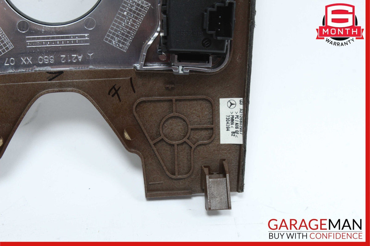 10-13 Mercedes W212 E350 E400 E550 Center Console Switch Trim Cover Bezel Wood