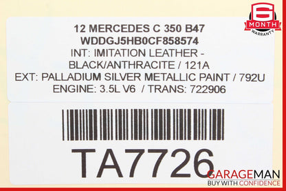 12-15 Mercedes W204 C350 Front Left Side Door Control Module Unit OEM