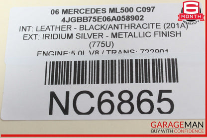 06-12 Mercedes W164 ML500 GL450 Front Left Side Dash AC Air Vent Grill OEM