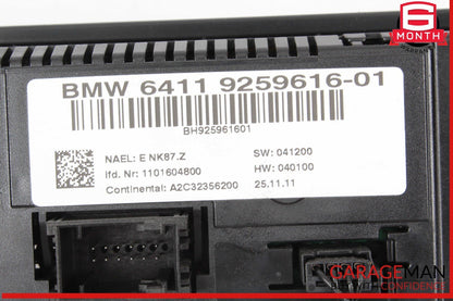 11-17 BMW X3 AC A/C Heater Climate Control Panel w/ Radio Control 9259616 OEM