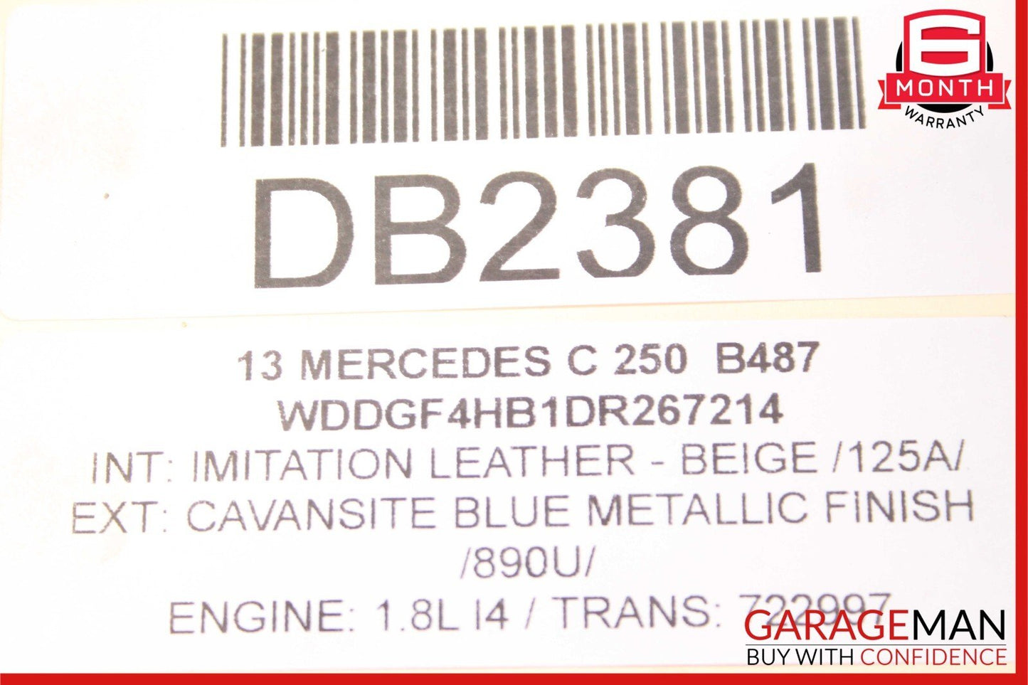 12-15 Mercedes C250 SLK250 7G Tronic Automatic Transmission Assembly 42k