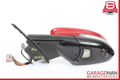 16-20 Jaguar XF Front Left Driver Side Door Rear View Mirror Red OEM