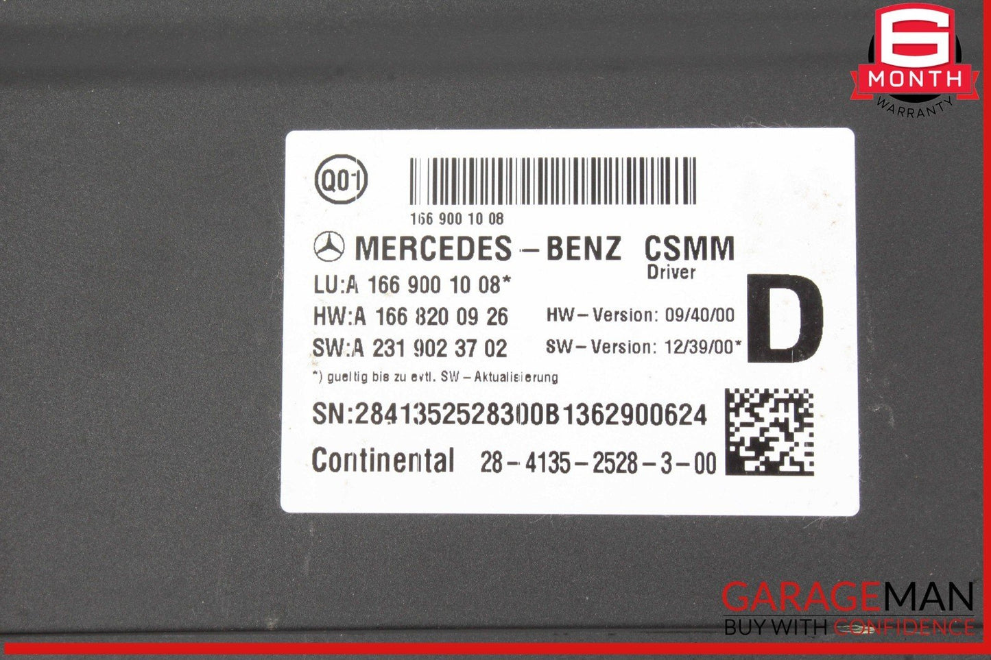12-20 Mercedes X166 GL450 4MATIC Front Left Side Seat Control Module OEM