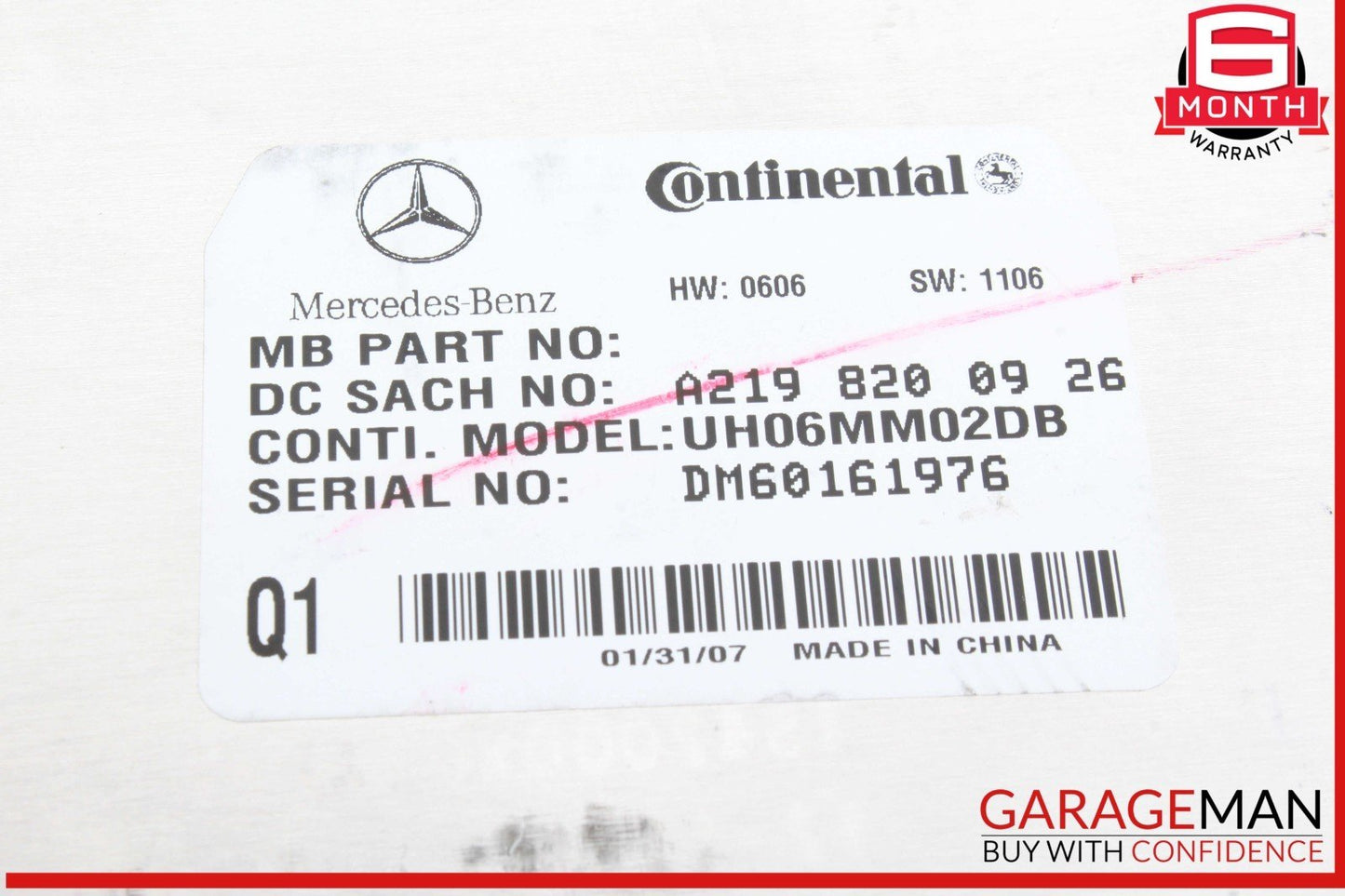 06-12 Mercedes X164 GL450 4MATIC Communication Control Module 2198200926 OEM