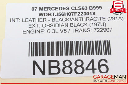 03-11 Mercedes W219 CLS63 AMG Rear Right Door Keyless Go Control Module Unit OEM