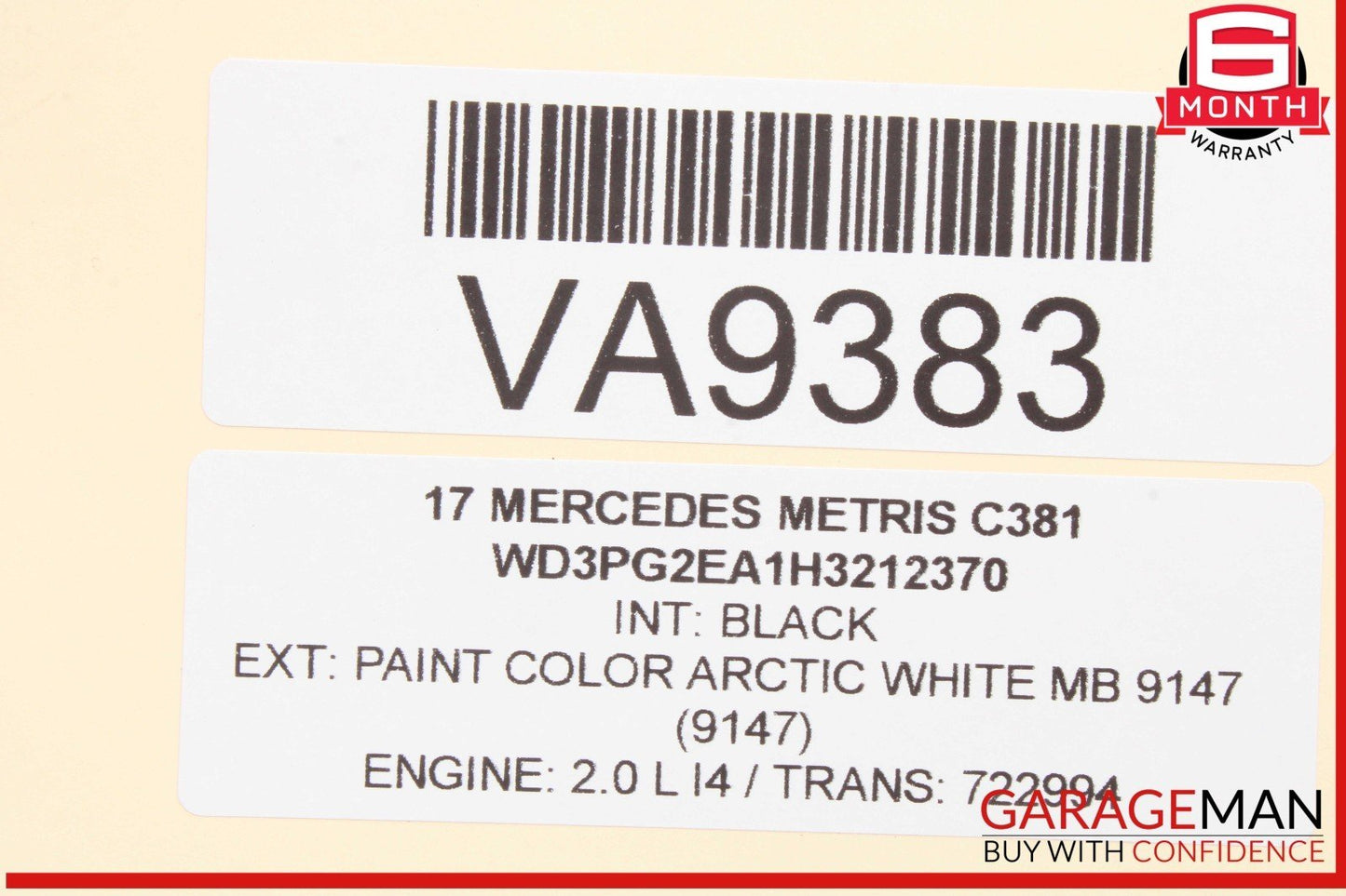 16-19 Mercedes W447 Metris Fuel Gas Control Module Unit 0009008509 OEM