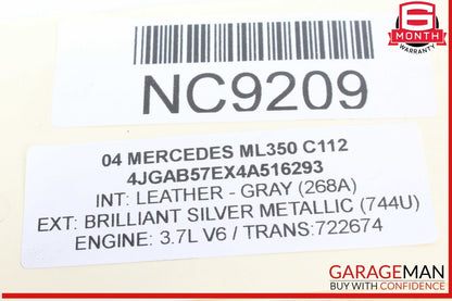 98-05 Mercedes W163 ML350 ML55 AMG Front Left Side Door Window Regulator Motor
