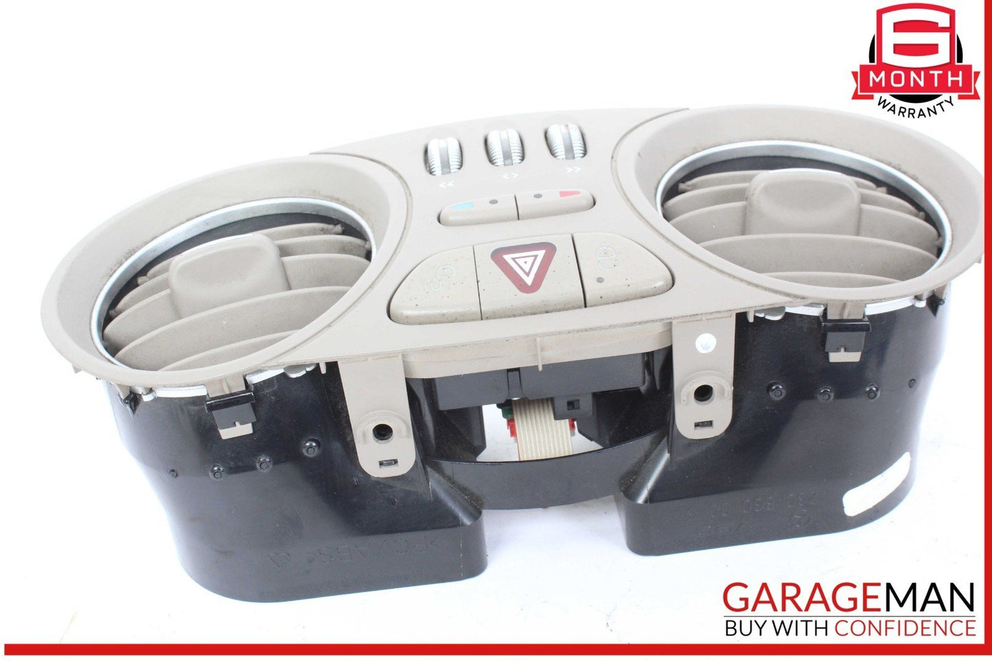 03-06 Mercedes R230 SL500 SL55 AMG Center Dashboard Hazard AC Air Vent Gray OEM