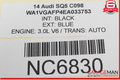 14-17 Audi SQ5 Steering Column Cover Trim Panel Black 8R1858345A OEM