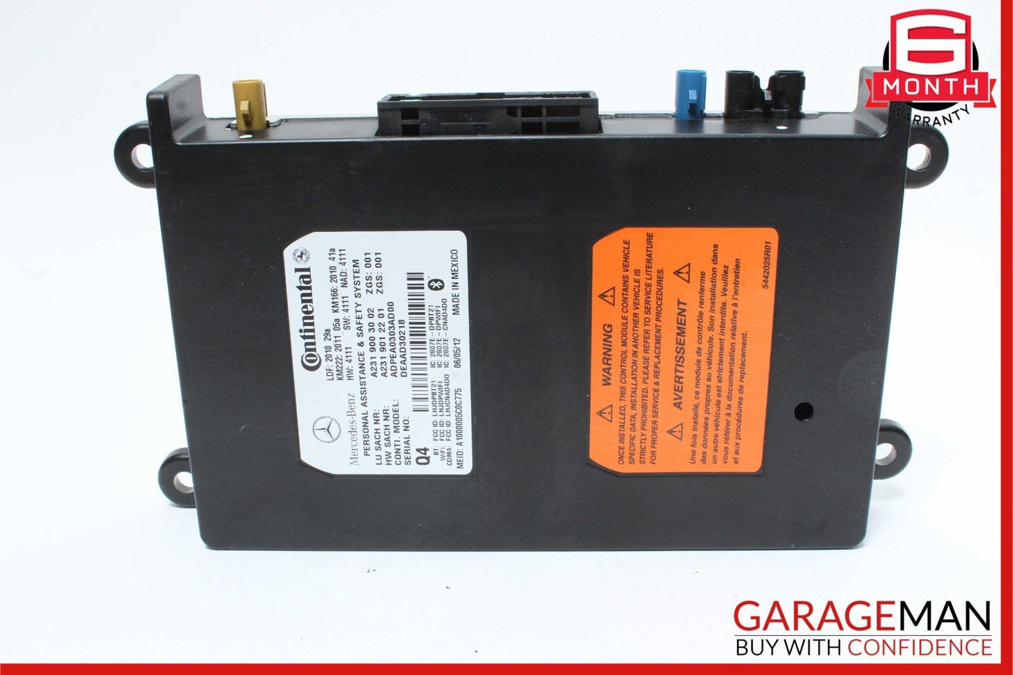 12-20 Mercedes GLK350 E550 SL400 C250 Communication Control Module Unit