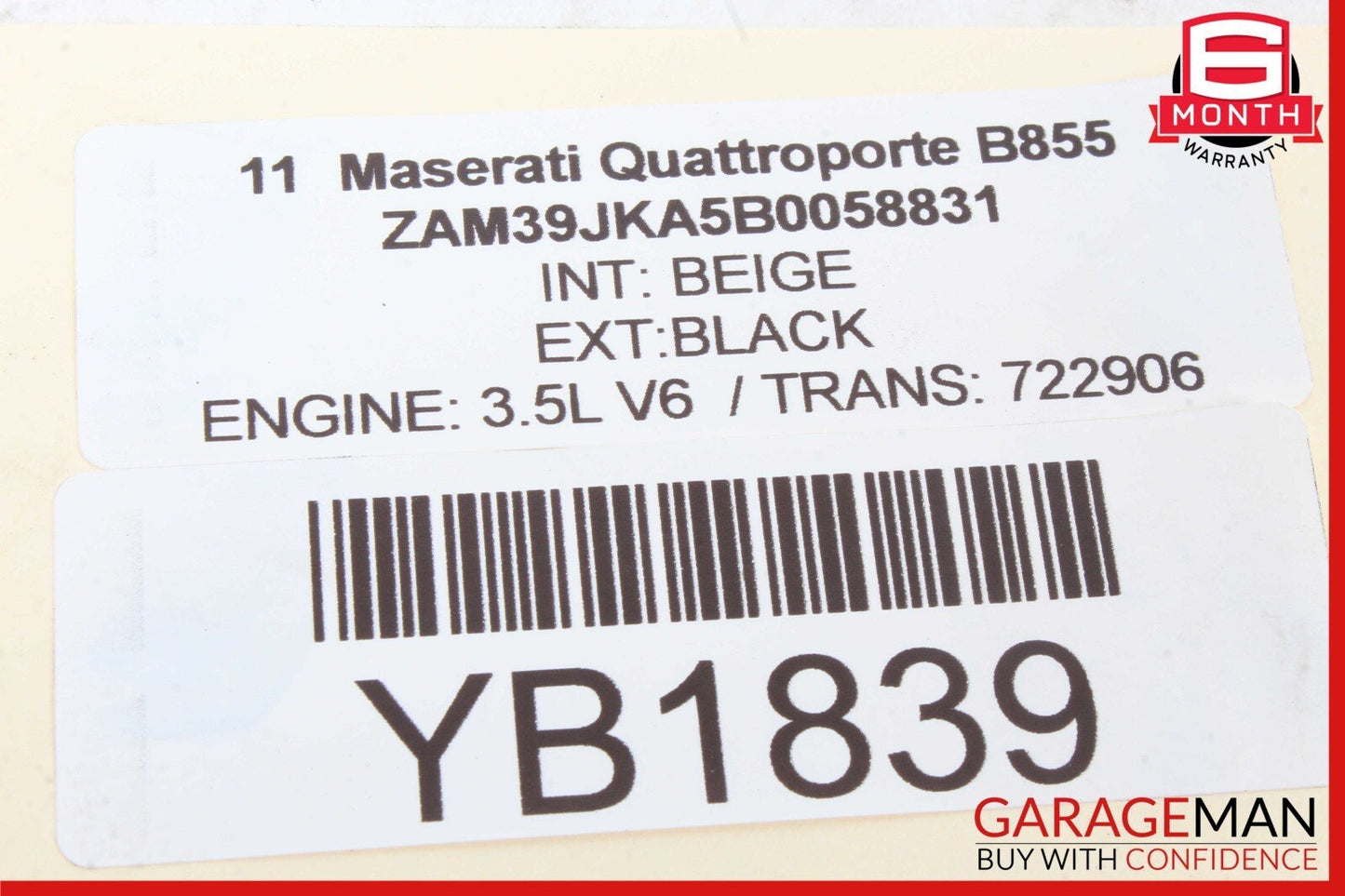 03-13 Maserati Quattroporte M139 Rear Left Side Exterior Door Handle OEM