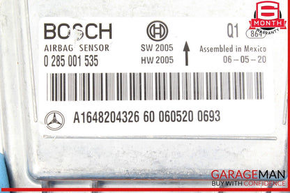 06-10 Mercedes W164 ML350 R350 R500 Airbag Sensor Module Unit 1648204326 OEM