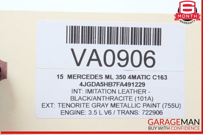 12-16 Mercedes W166 ML350 4MATIC Trunk Tailgate Release Open Handle w/ Camera