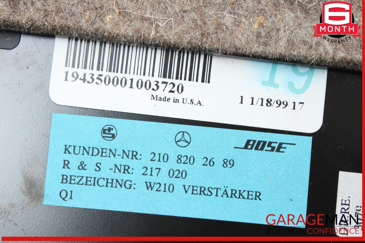 99-02 Mercedes W210 E320 E430 E55 AMG Bose Amp Amplifier Module Unit OEM