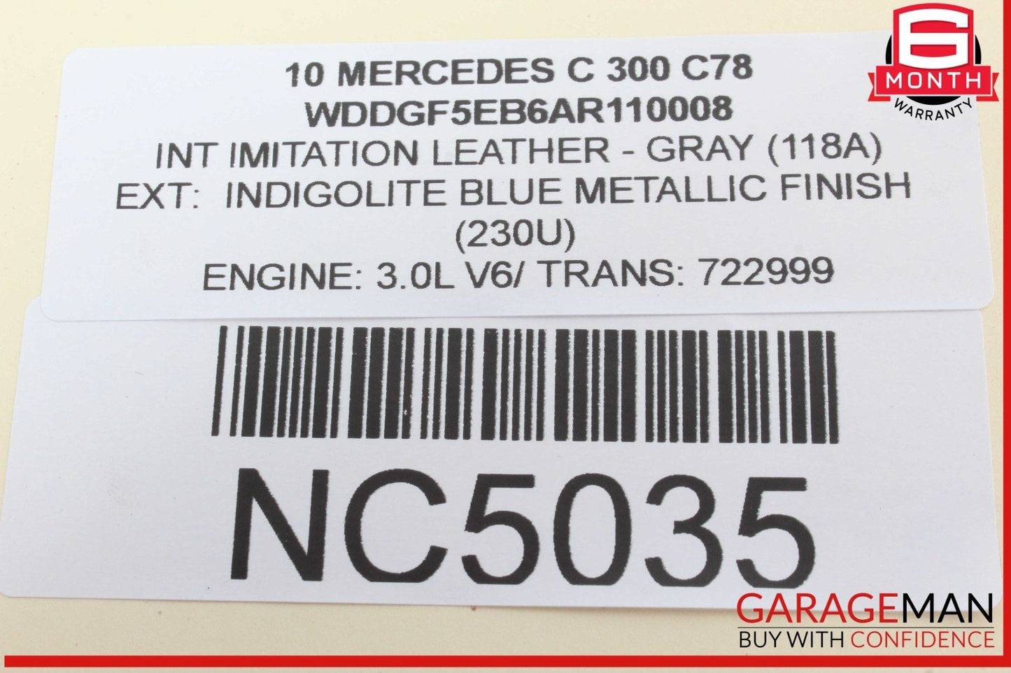 08-14 Mercedes W204 C300 C250 Rear Trunk Lid Tailgate Release Open Handle OEM