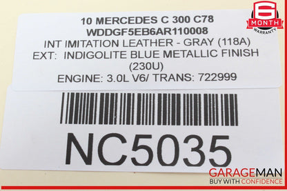 08-14 Mercedes W204 C300 C250 Rear Trunk Lid Tailgate Release Open Handle OEM