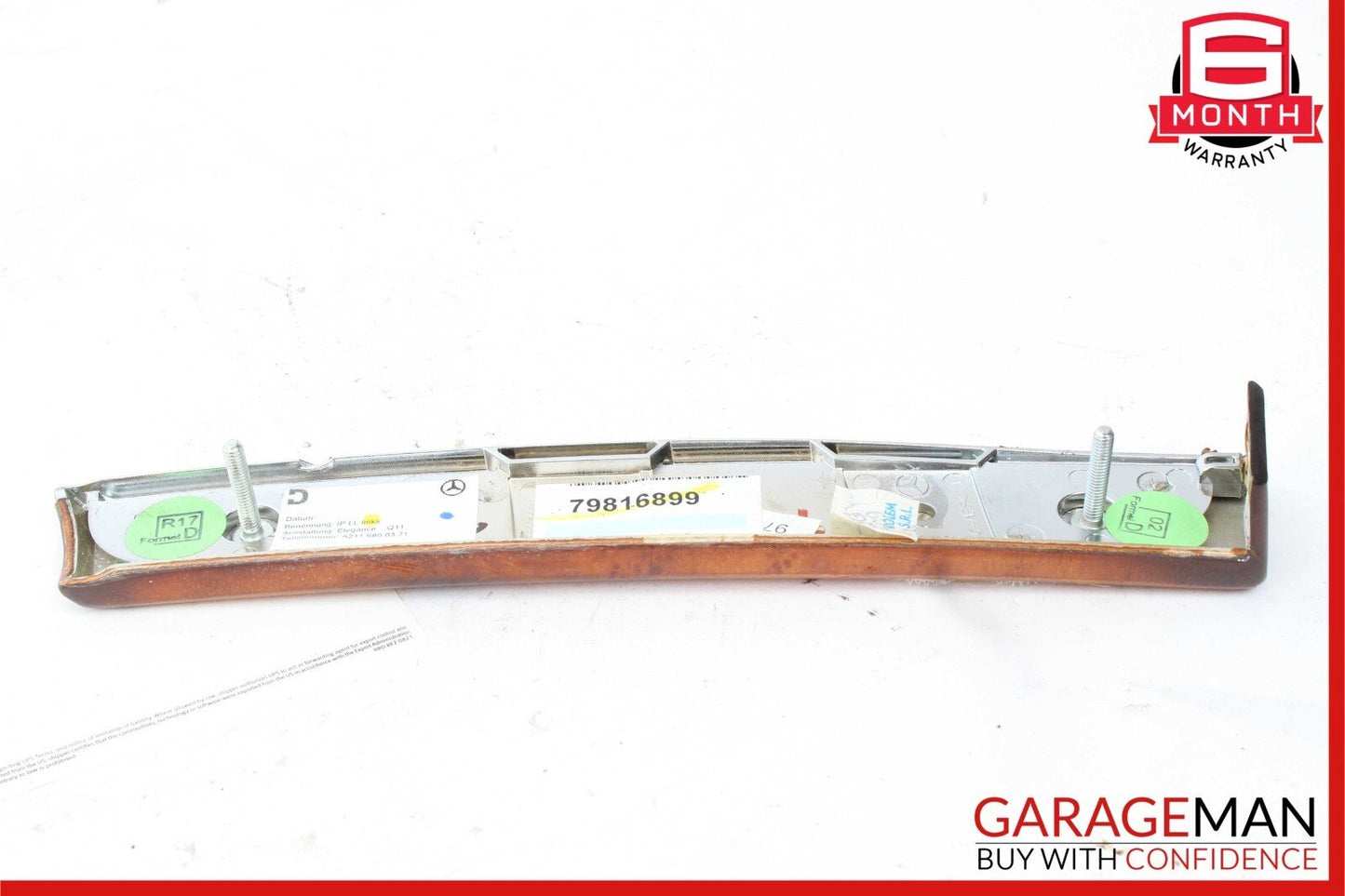 03-09 Mercedes W211 E350 E500 Dashboard Dash Left Molding Trim Wood 2116800371