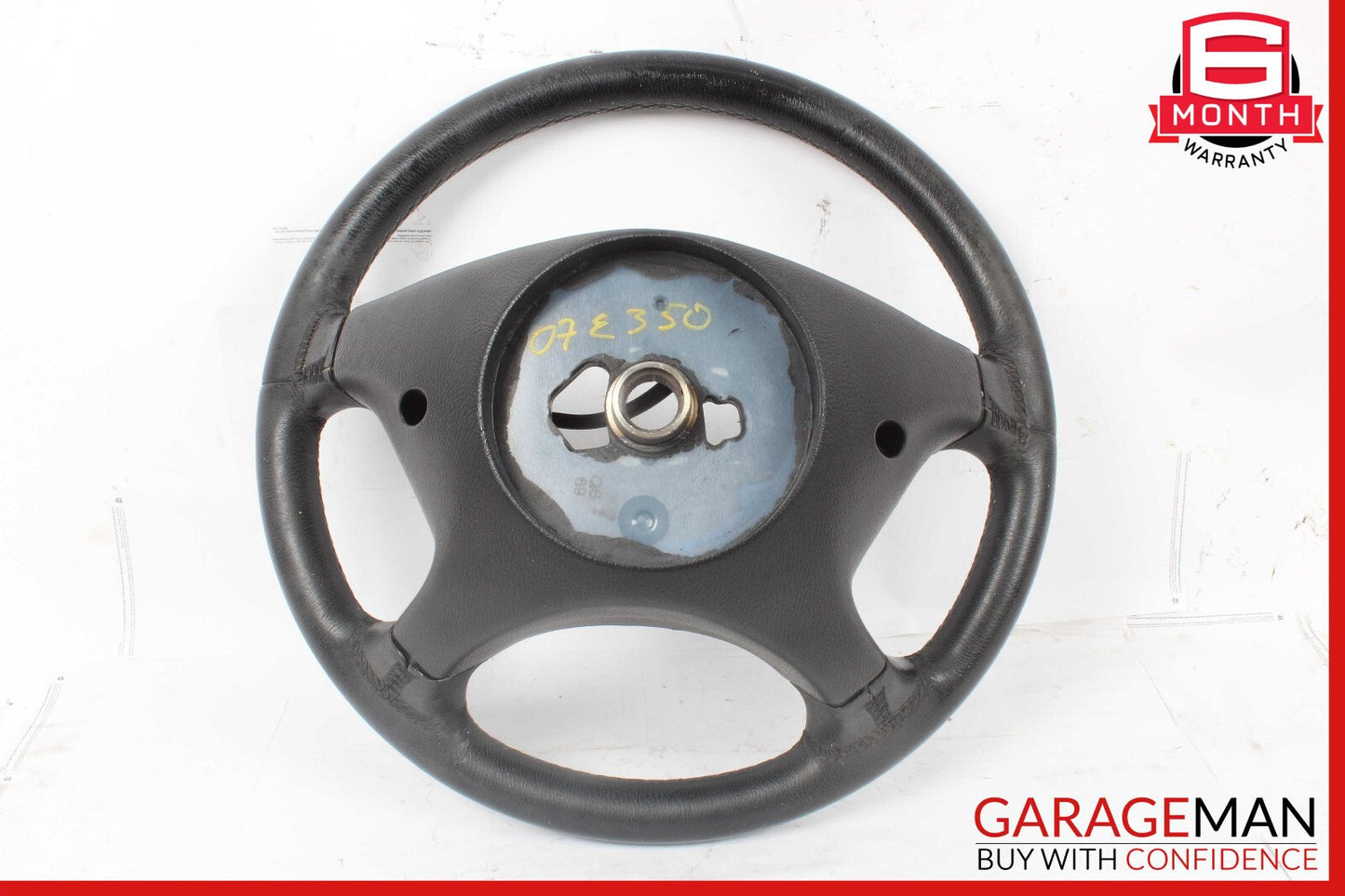 06-09 Mercedes W211 E350 CLS500 4 Spoke Steering Wheel Leather Black OEM
