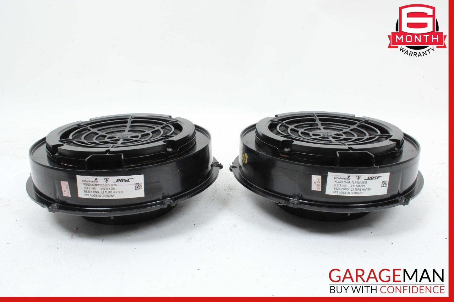 03-10 Porsche Cayenne S 955 957 Bose Rear Left & Right Side Door Speaker Set OEM
