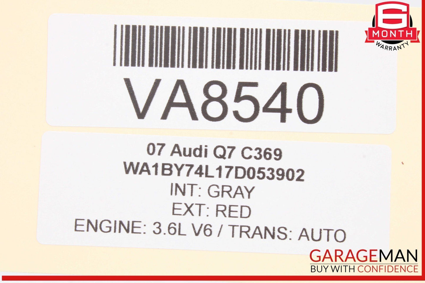 07-09 Audi Q7 Headlight Lamp Range Control Module Unit Hella 4F0907357F OEM
