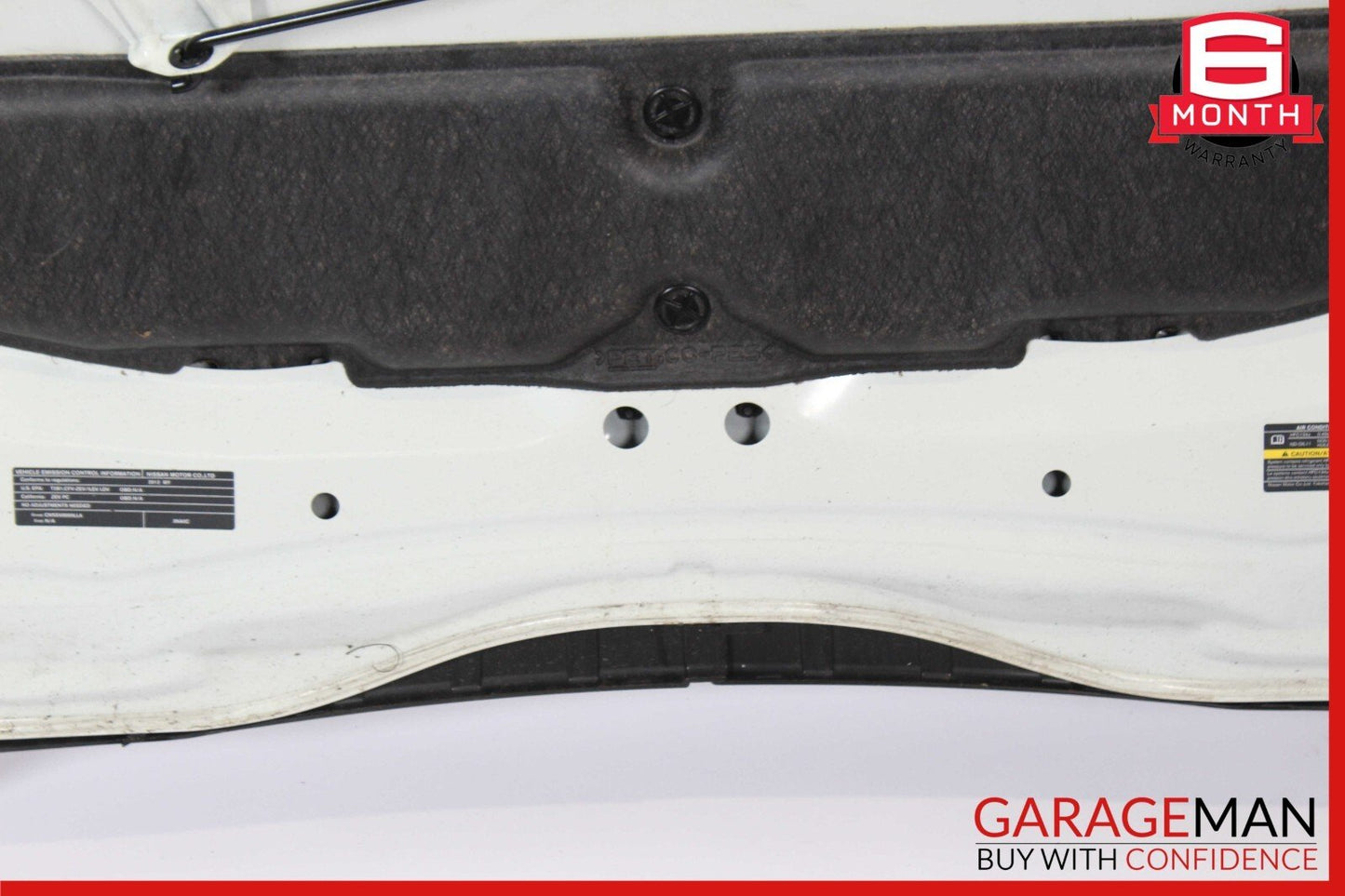 11-12 Nissan Leaf Front Hood Bonnet Panel Assembly White OEM