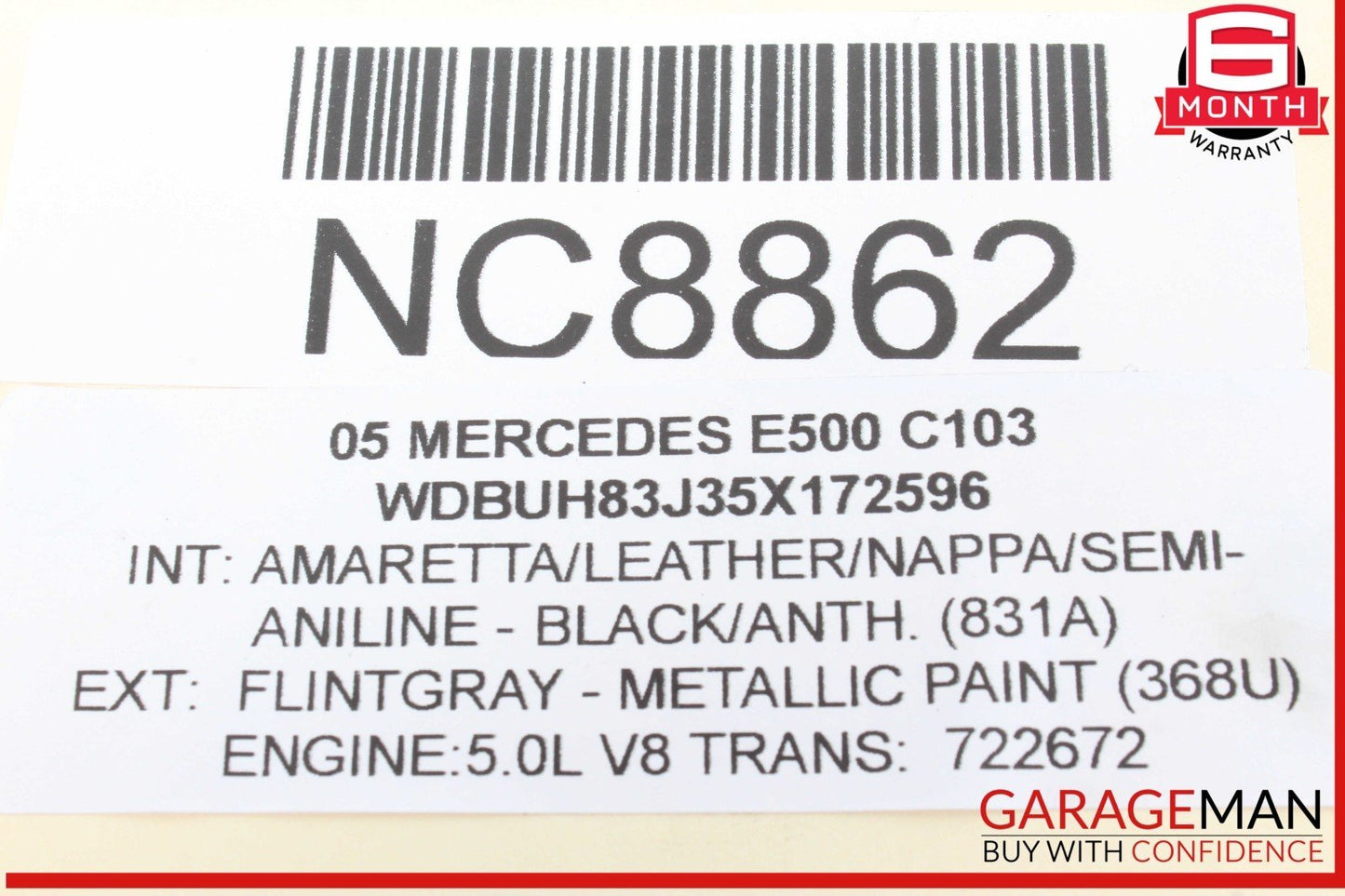 03-09 Mercedes W211 E500 E350 Front Right Side Exterior Door Handle OEM