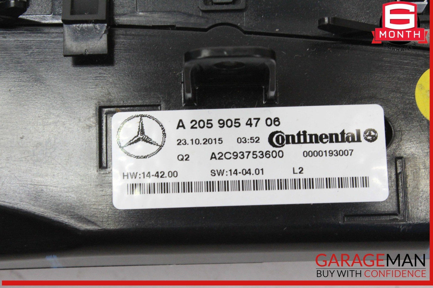 15-20 Mercedes W205 C300 C350e C400 A/C AC Heater Climate Control Switch OEM