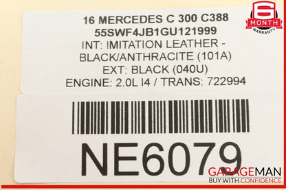 15-20 Mercedes W205 C300 Rear Right & Left Shock Absorber Coil Spring Set of 2