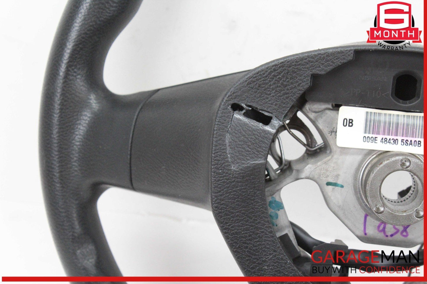 18-24 Nissan Leaf Steering Wheel Black 48430-5WK0C OEM