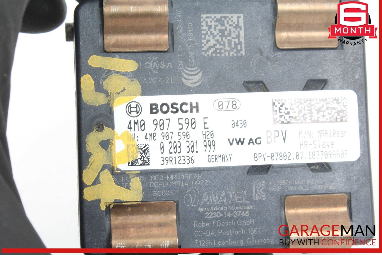 17-24 Audi Q7 Rear Left Driver Side Blind Spot Alert Sensor 4M0907590E OEM