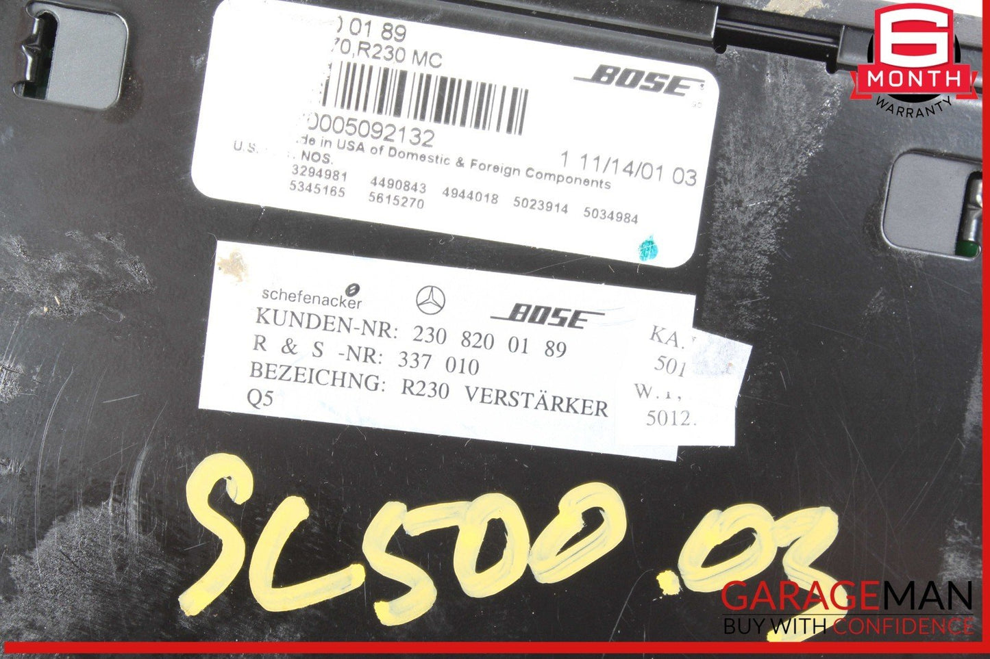 03-04 Mercedes R230 SL500 SL600 SL55 AMG Amplifier Amp Bose Audio Sound OEM