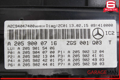 15-18 Mercedes W205 C300 Speedometer Odometer Instrument Cluster Gauge OEM