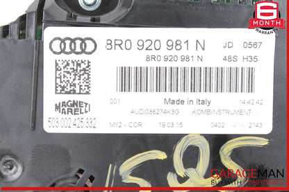 13-17 Audi Q5 Dash Dashboard Speedometer Instrument Cluster Gauge 8R0920981N OEM