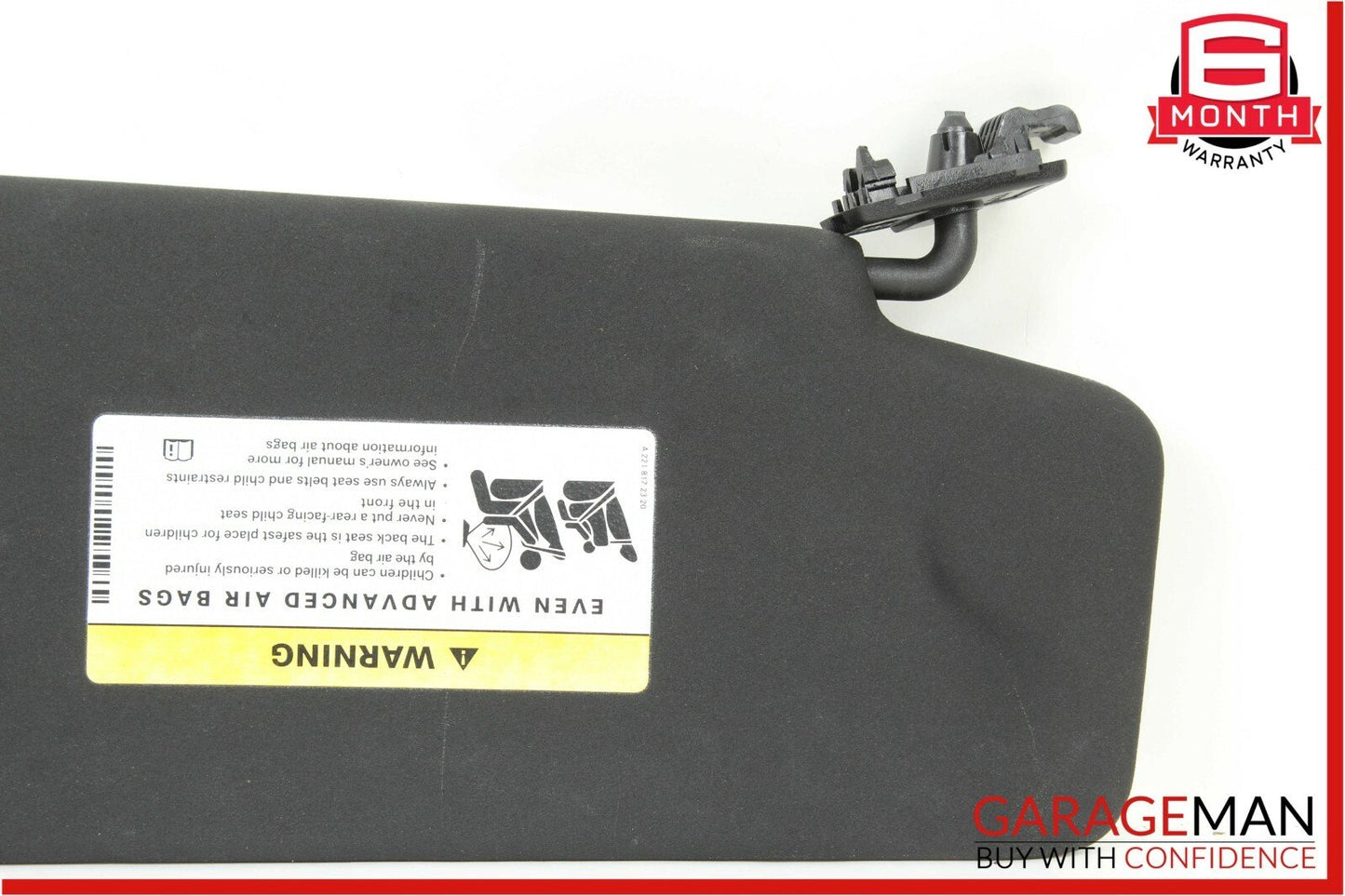 08-14 Mercedes W204 C250 C300 Front Left Side Sun Visor Sunvisor Shade Black OEM