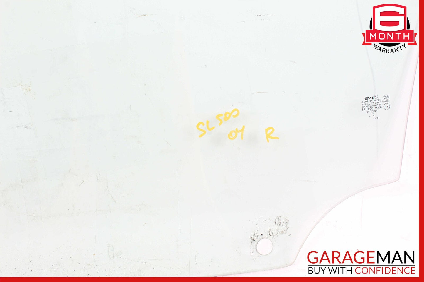 03-12 Mercedes R230 SL500 SL55 AMG Front Right Side Door Window Glass Clear