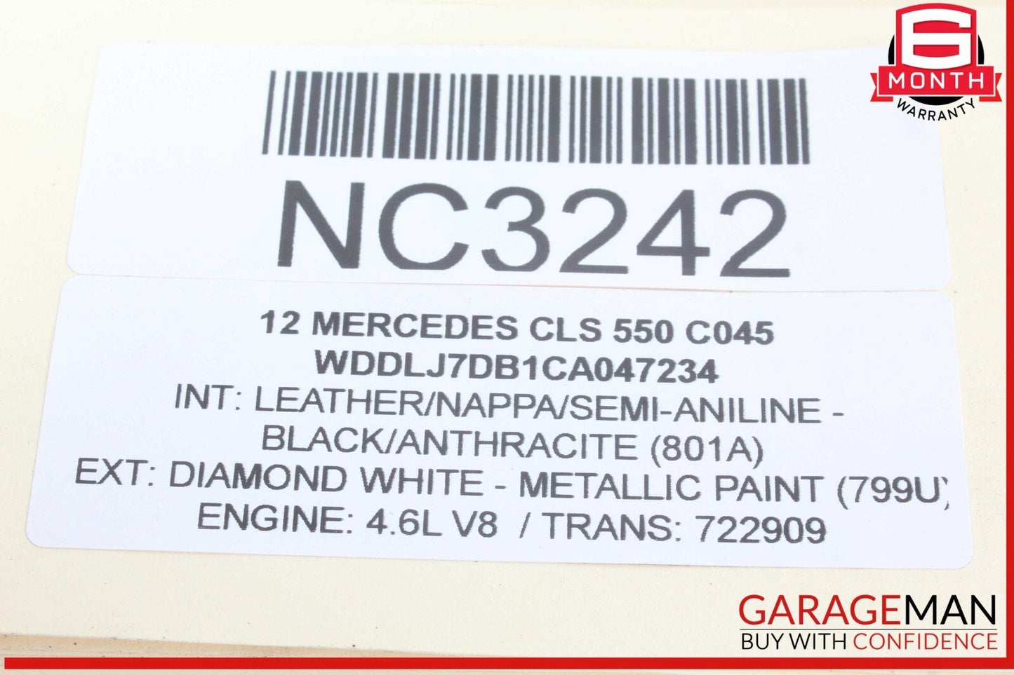 12-18 Mercedes W218 CLS550 E550 A/C Air Conditioning Compressor 0022309711 OEM
