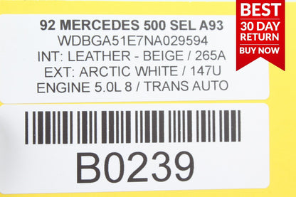 92-95 Mercedes W140 S500 500SEL AM FM Radio Power Antenna Module Unit A93 OEM