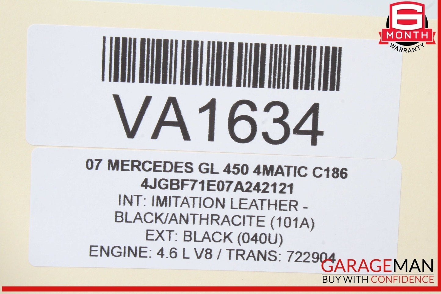 06-13 Mercedes X164 GL450 4MATIC R350 TPMS Tire Pressure Control 1645403762 OEM