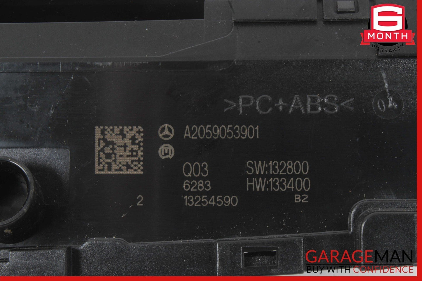 15-18 Mercedes W205 C300 C400 Center Dashboard Hazard Control Switch w/ Clock