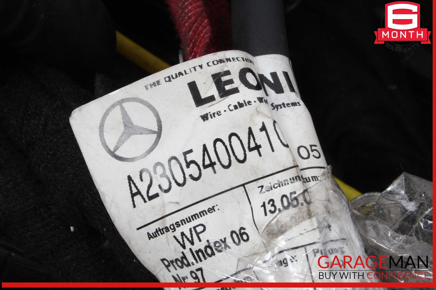03-08 Mercedes R230 SL500 Frame Floor Wiring Wire Cable Harness OEM