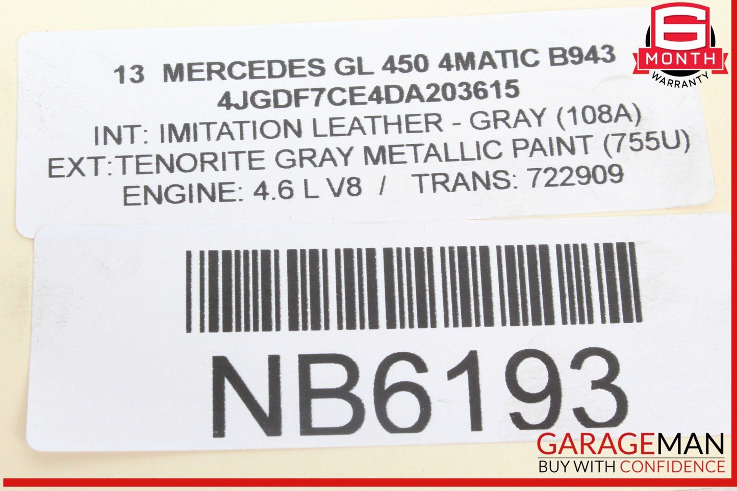12-18 Mercedes X166 GL450 4MATIC Front Right/Left Engine Timing Chain Plate
