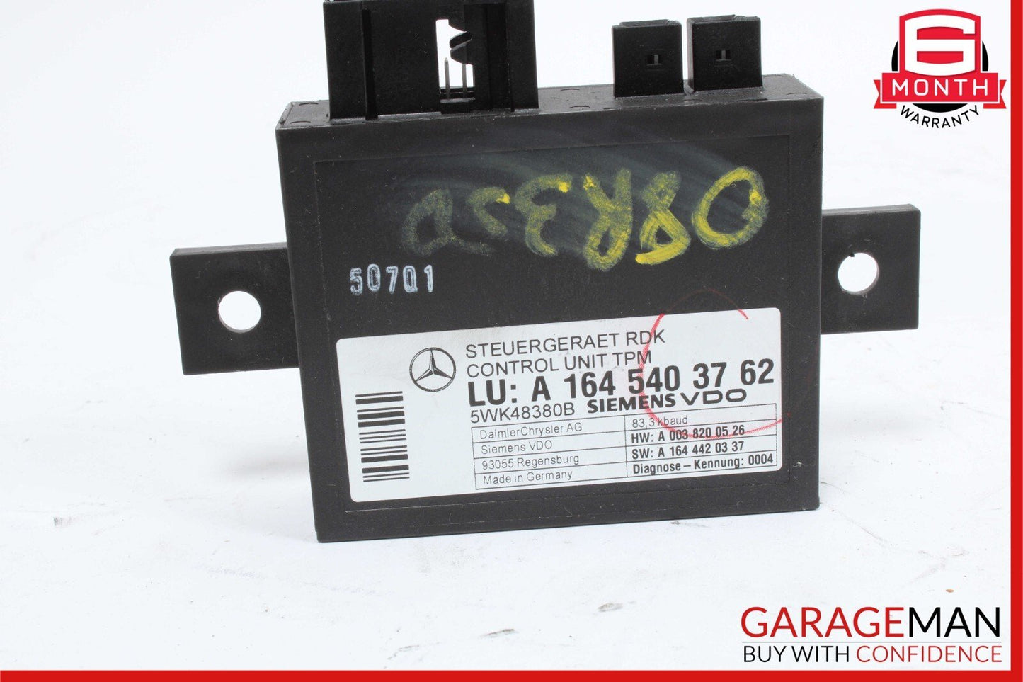 06-13 Mercedes W251 R350 CL550 R350 TPMS Tire Pressure Control 1645403762 OEM