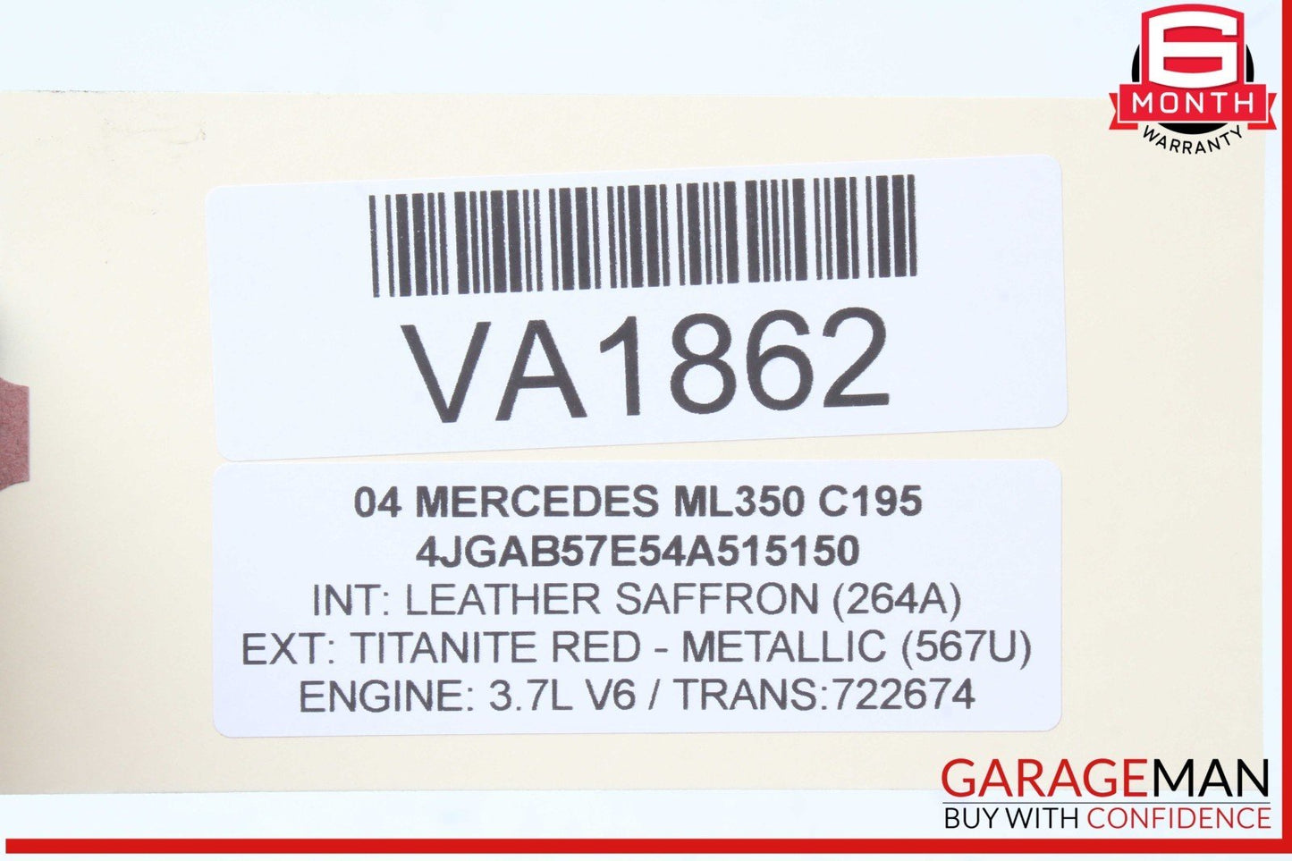 98-05 Mercedes W163 ML350 ML55 AMG Front Left Side Door Window Regulator Motor
