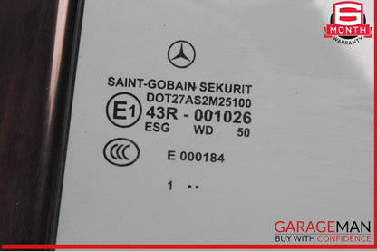 12-18 Mercedes W218 CLS550 Rear Left Driver Side Quarter Door Window Glass OEM