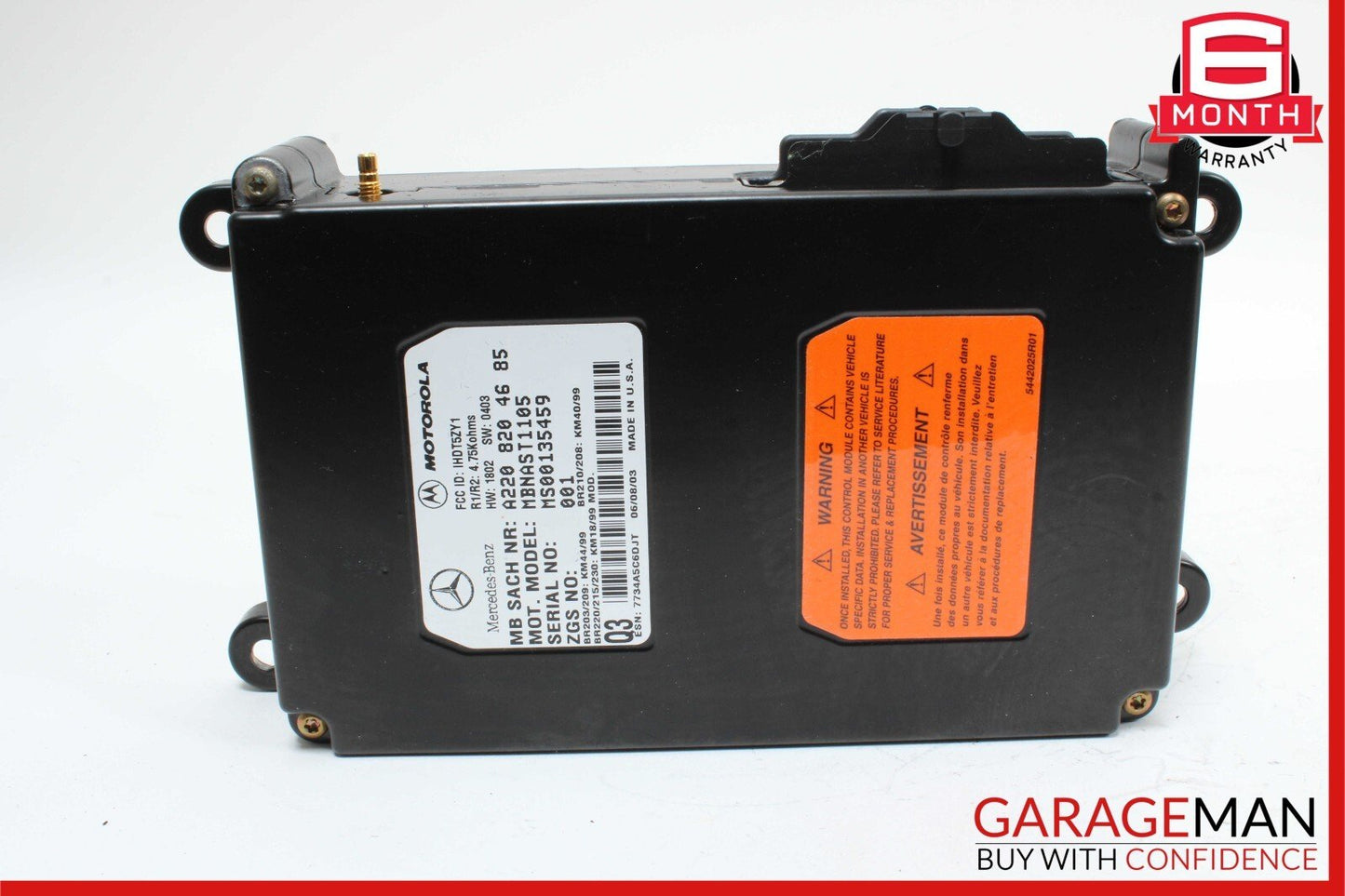 97-09 Mercedes W209 CLK320 SL550 Voice Control Communication Module Unit Audio