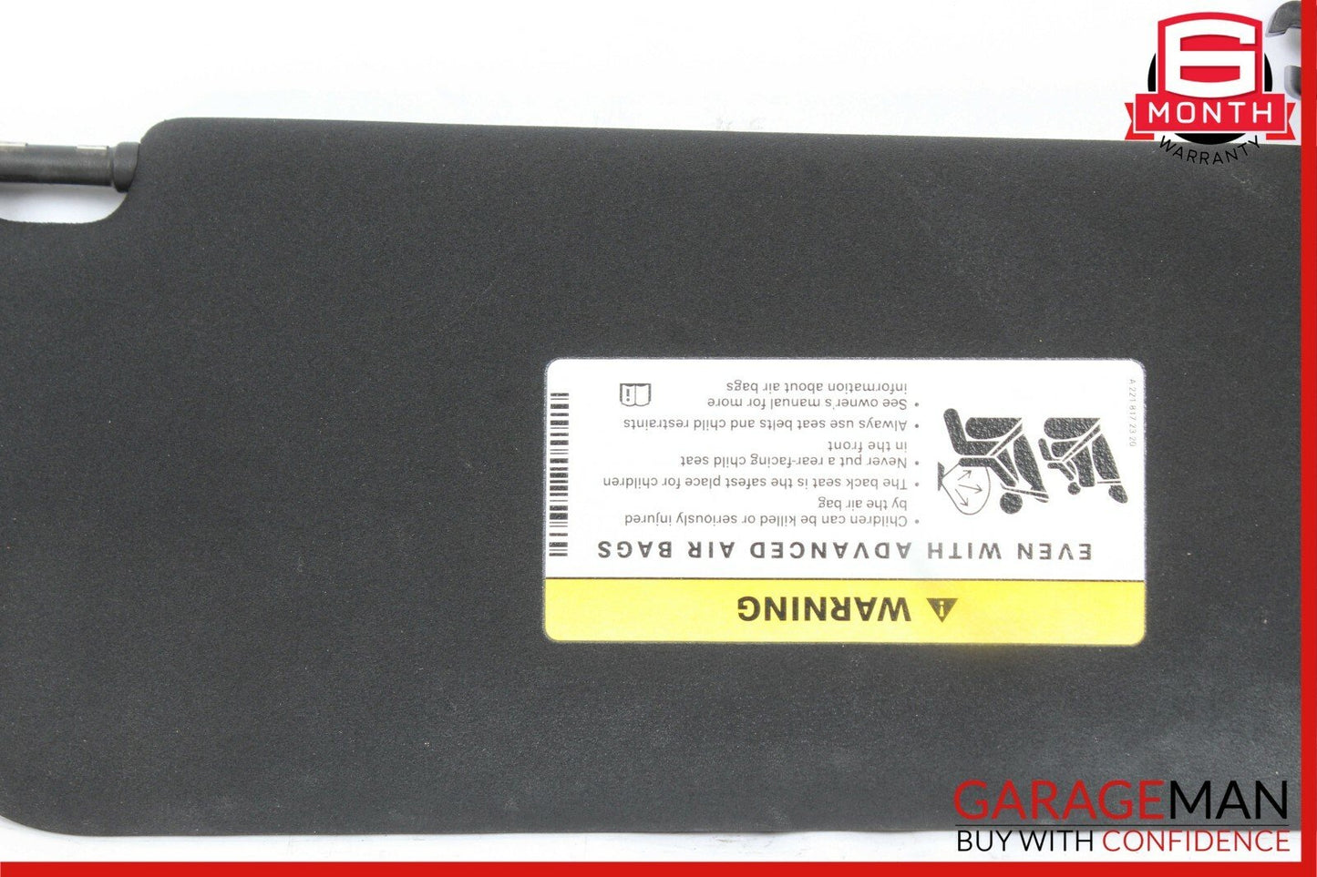 08-14 Mercedes W204 C250 C350 Front Left Side Sun Visor Sunvisor Shade Black